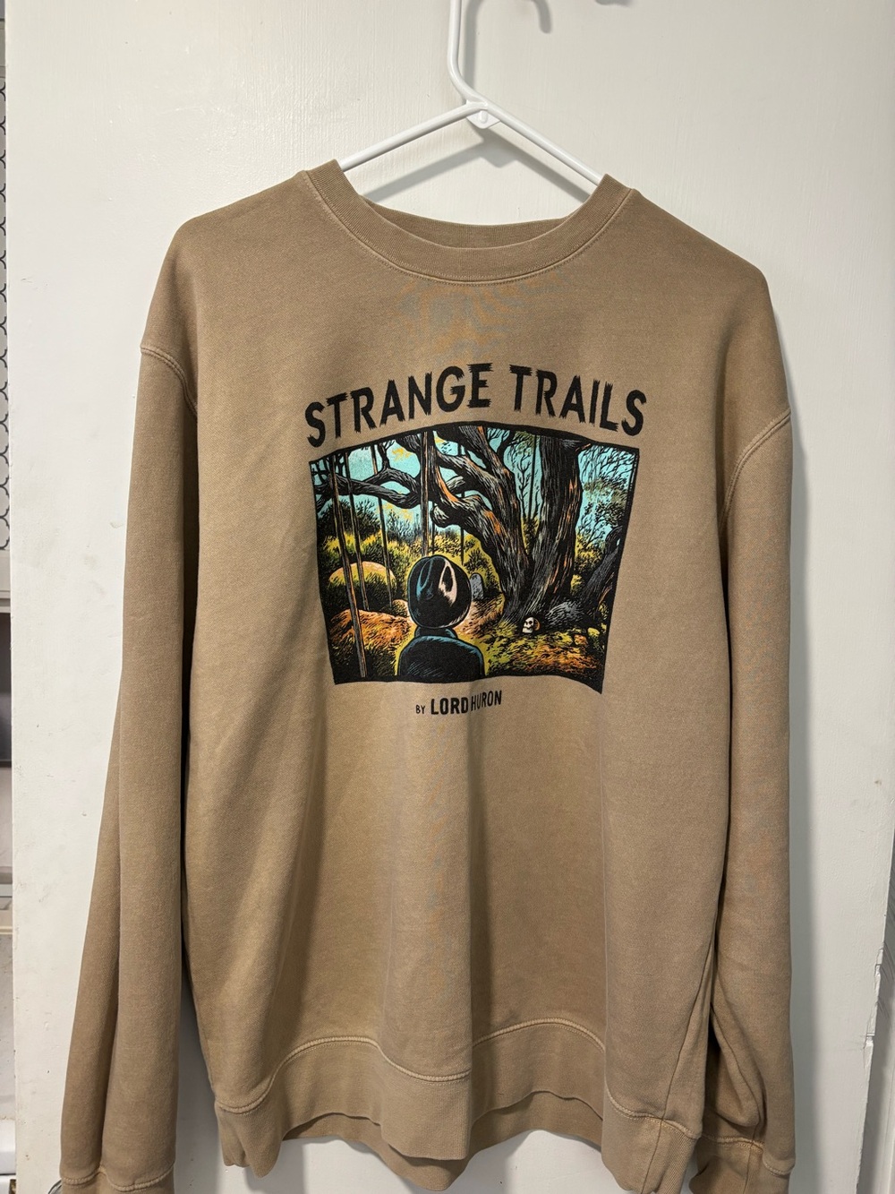 Lord Huron Strange Trails Crew Neck Sweat Shirt Top Brown Unisex Size L